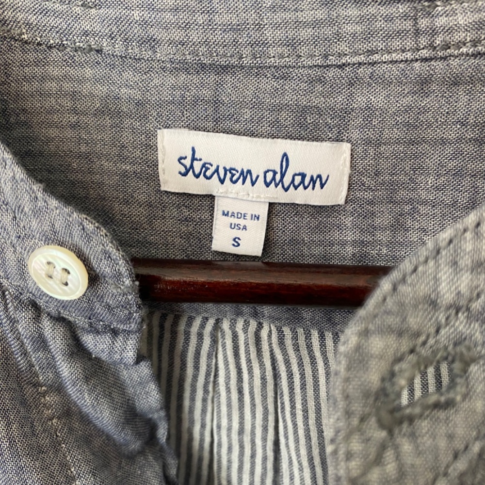 Steven Alan Men's 2 Layer Cotton Crew Neck Shirt Small - Picture 5 of 6